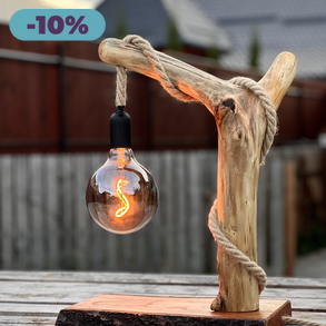 Design rusztikus uszadékfa lámpa
