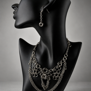     Kézzel készített Chainmail nyaklánc szett