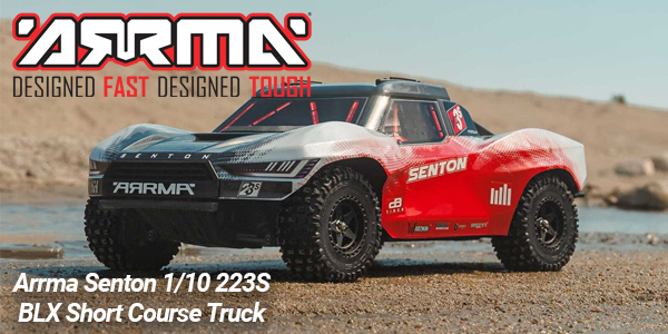 Arrma ARA4303V4T2 Senton 1/10 V4 4X4 223S BLX Short Course Truck RTR Red