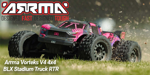 Arrma ARA4305V4T3 Vorteks V4 4X4 223S BLX Stadium Truck RTR Purple