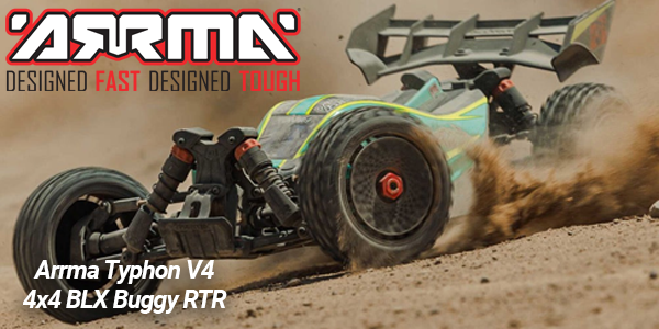 Arrma ARA4306V4T1 Typhon V4 4X4 223S BLX Buggy RTR Green