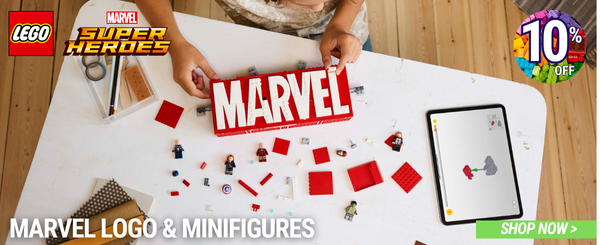 LEGO 76313 Super Heroes Marvel MARVEL Logo & Minifigures