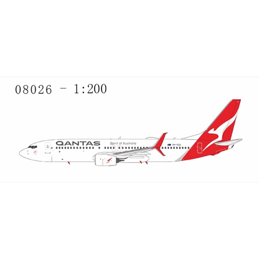 Image of 1/200 Qantas 737-800/w VH-VZU with scimitar winglets