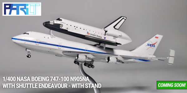 Patriot Models 400-010 1/400 NASA Boeing 747-100 N905NA with Shuttle Endeavour - with stand