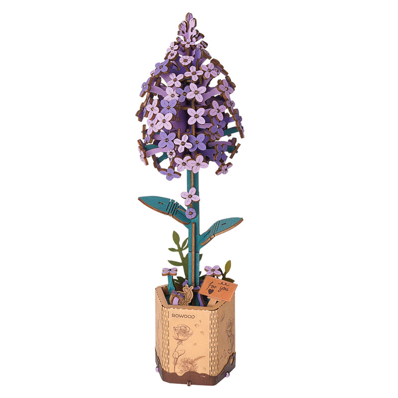 Image of Robotime Wood Bloom Lilac Flower