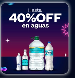 Hasta 40%OFF en aguas