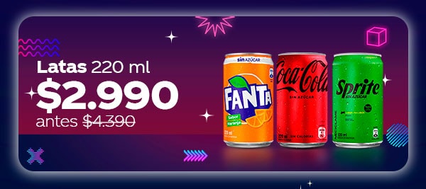 Latas 220 ml $2.990