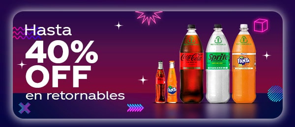 Hasta 40%OFF en retornables