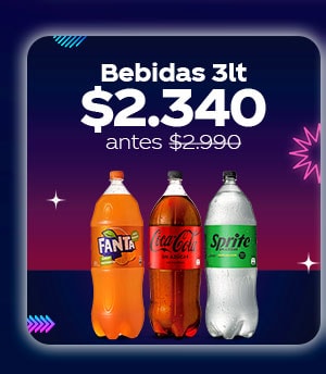 Bebidas 3lt $2.340