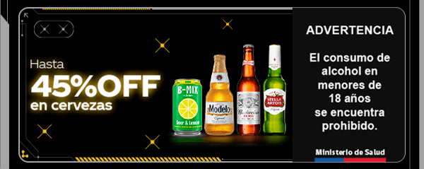 Hasta 45%OFF en cervezas