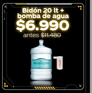 Bidón 20 lt + bomba de agua $6.990