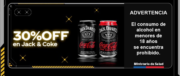 30%OFF en Jack & Coke