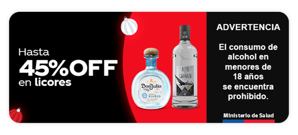 Hasta 450%OFF en licores