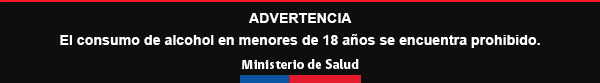 Advertencia: El consumo de alcohol en menores de 18 años se encuentra prohibido