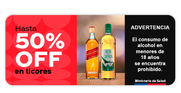 Hasta 50%OFF en licores