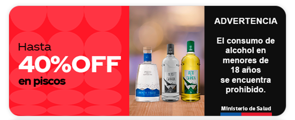 Hasta 40%OFF en piscos