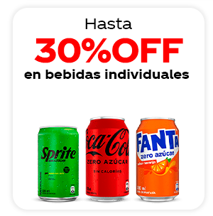Hasta 30%OFF en bebidas individuales