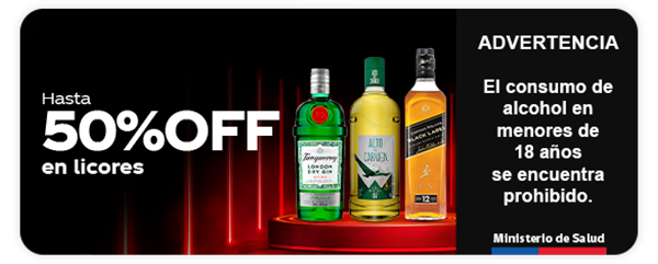 Hasta 50%OFF en licores