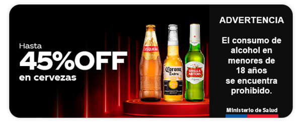 Hasta 45%OFF en cervezas