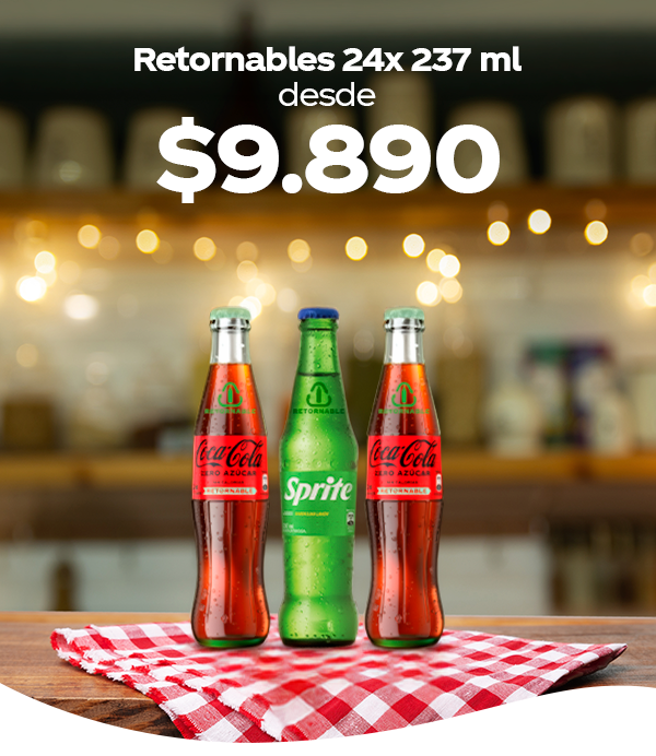 Retornables 24x 237 ml desde $9.890