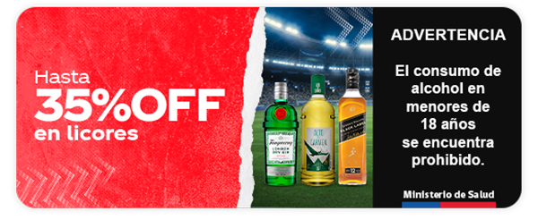 Hasta 35%OFF en licores