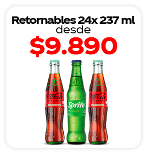 Retornables 24x 237 ml desde $9.890