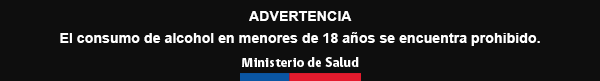 Advertencia: El consumo de alcohol en menores de 18 años se encuentra prohibido