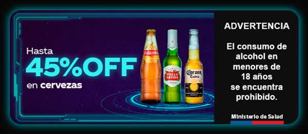 Hasta 45%OFF en cervezas