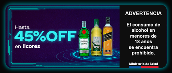 Hasta 45%OFF en licores