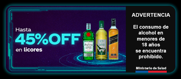Hasta 45%OFF en licores