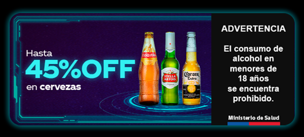 Hasta 45%OFF en cervezas