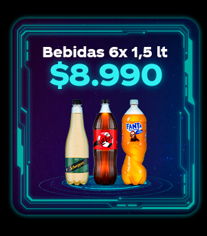 Bebidas 6x 1,5 lt $8.990