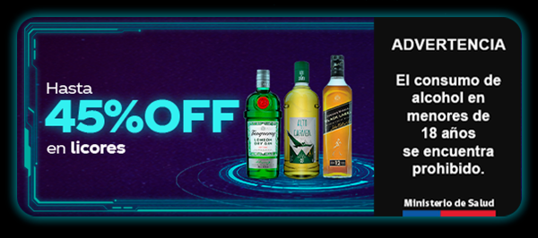 Hasta 45%OFF en licores