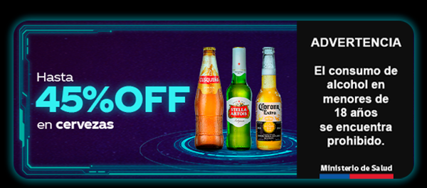 Hasta 45%OFF en cervezas