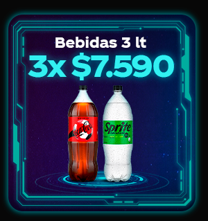 Bebidas 3 lt 3x $7.590