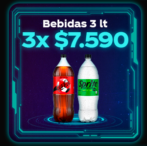 Bebidas 3 lt 3x $7.590