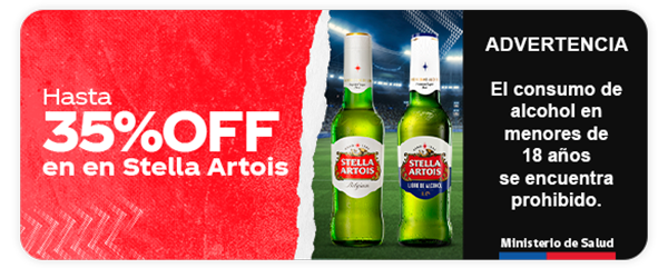 Hasta 35%OFF en Stella Artois