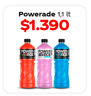 Powerade 1,1 lt $1.390