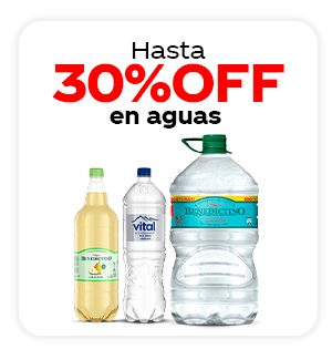 Hasta 30%OFF en aguas