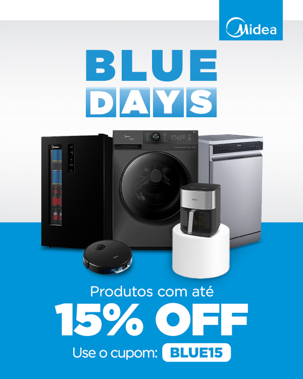BlueDays - Produtos com até 15% off. Use o cupom Blue15