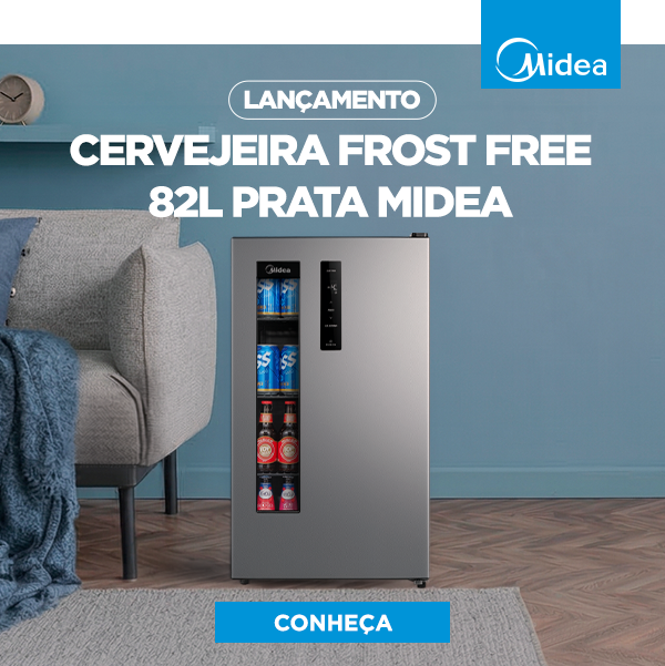 Cervejeira frost free 82L Prata Midea