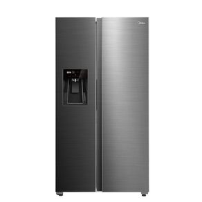 Geladeira Side by Side 570L Dispenser Água e Gelo Inverter cor Inox Midea Outlet MDRS761MYD461_OUT - 127v