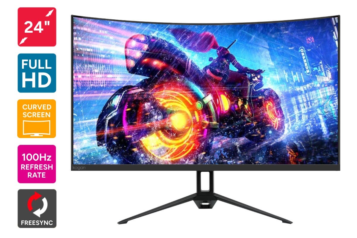 Image of Kogan 24" Curved Full HD 100Hz FreeSync Monitor (1920 x 1080)