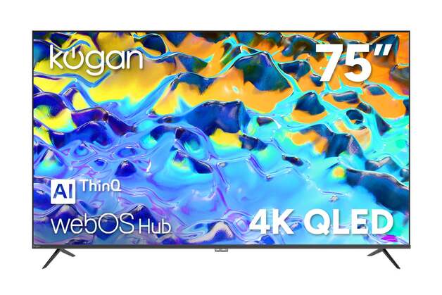 Image of Kogan 75" QLED 4K WebOS ThinQ AI Smart TV - W94Q