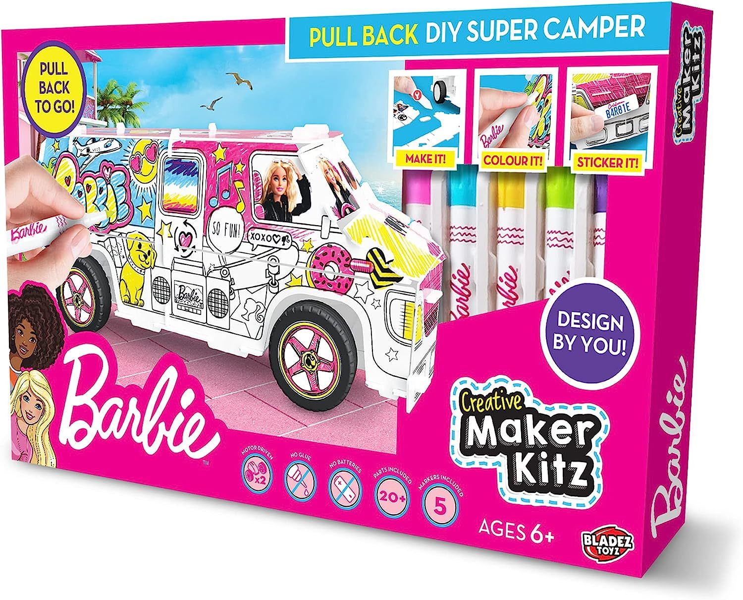 Image of Barbie: Maker Kitz - Pull Back Super Camper