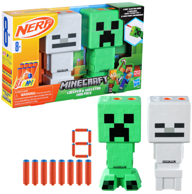 Image of Nerf: Minecraft - Creeper & Skeleton Mob Pack