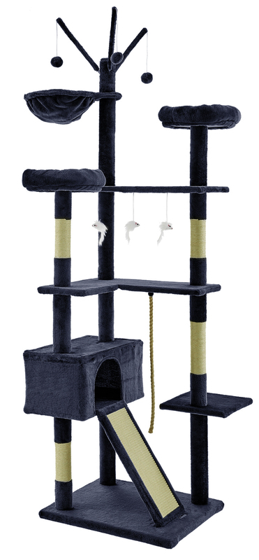 Image of Zoomies Multi-Level Cat Scratching Post Tree 160cm - Blue