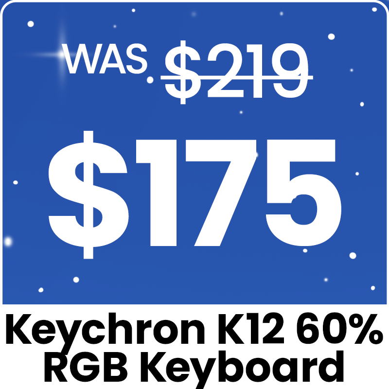 Keychron K12 60% RGB Gateron G Pro Red Hot-Swappable Aluminum Wireless Mechanical Keyboard