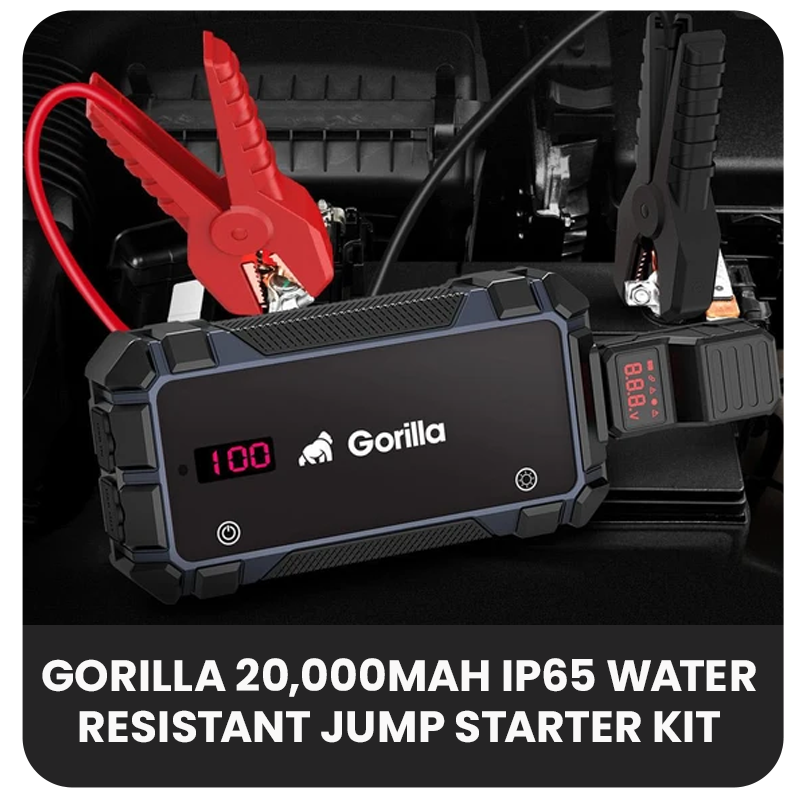 Gorilla 20,000mAh IP65 Water Resistant Jump Starter Kit