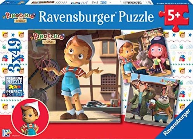 Image of Ravensburger: Pinocchio & Friends (3x49pc Jigsaws)